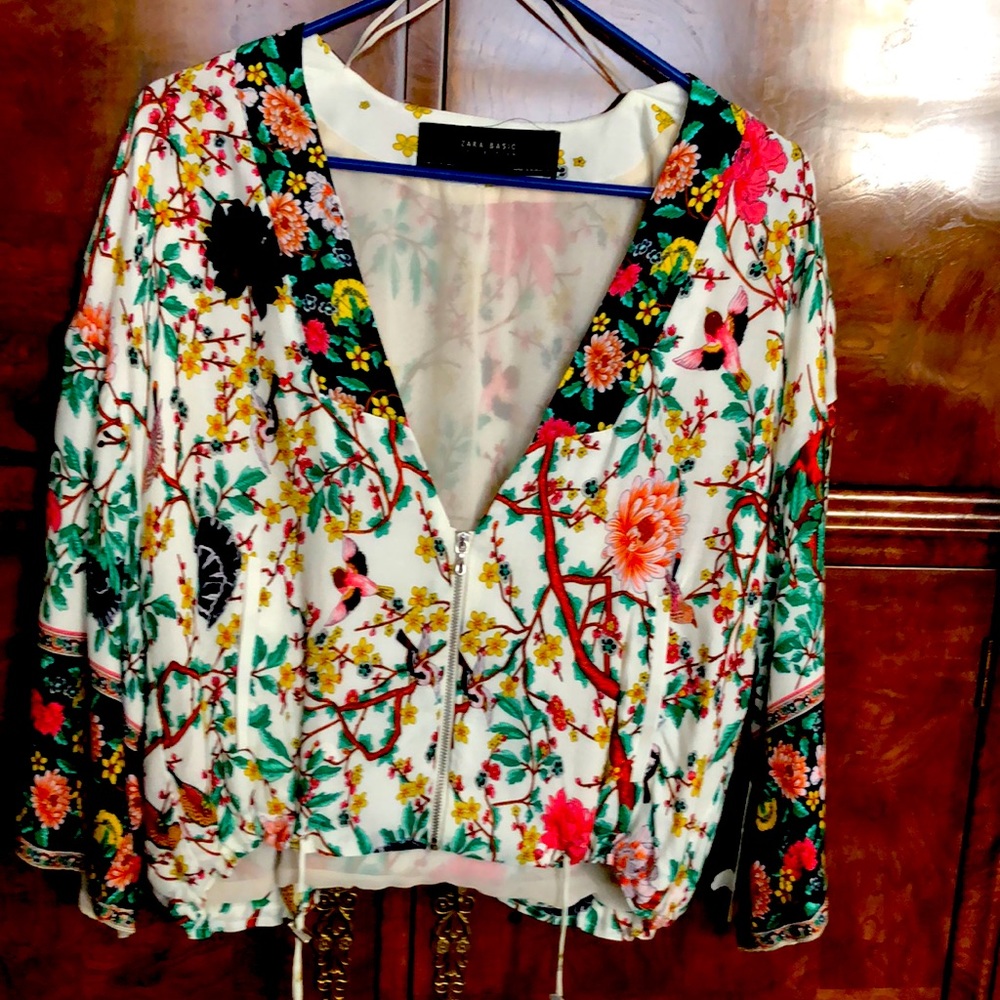 Zara collection zip jacket/blouse